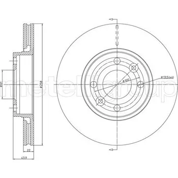 Brzdový kotouč Brzdový kotouč METELLI 23-1342C
