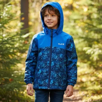 Chlapecká bunda Chlapecká šusťáková bunda modrá Wolf B2461