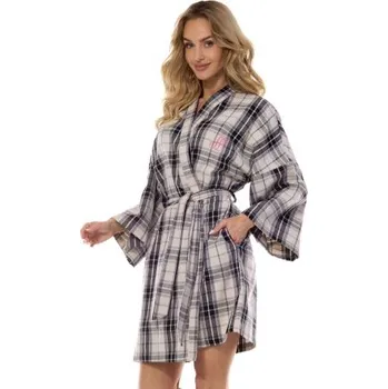 Dámský župan Dámský župan LaL Roxy - flanelová bavlna Tmavě šedá L