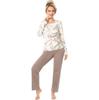 Dámské pyžamo Dámské pyžamo Donna Michelle long Béžová L(40)