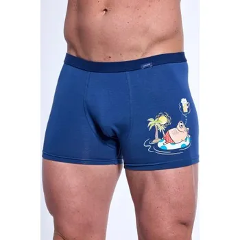 Boxerky Pánské boxerky Cornette Piglet Tmavě modrá L