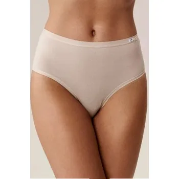 Dámské spodní prádlo 3 PACK kalhotky Atlantic 3CLP-016B - vyšší pas Béžová-ecru 2XL