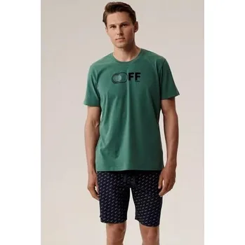 Pánské pyžamo Atlantic NMP-395 - bavlna Zelená S