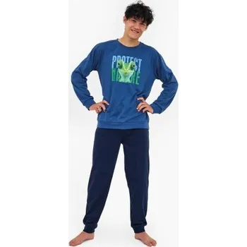 Chlapecké pyžamo Chlapecké pyžamo Cornette Protect Modrá 170