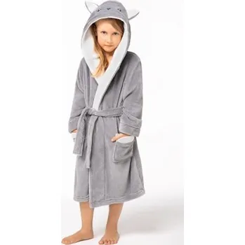 Dívčí župan Dětský župan Envie Kitten Šedá 122-128