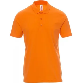Pánské tričko Payperwear Polokošile Rome se 3 sladěnými knoflíky Barva: Oranžová, Velikost: 5XL