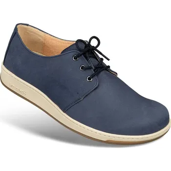 Pánská zdravotní obuv Pánské šněrovací polobotky, nubuková useň, tmavě modrá: 46