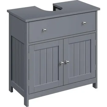 Koupelnový nábytek Koupelnová skříňka pod umyvadlo 592486 dark gray, 60 × 30 × 60 cm - B YAHEETECH