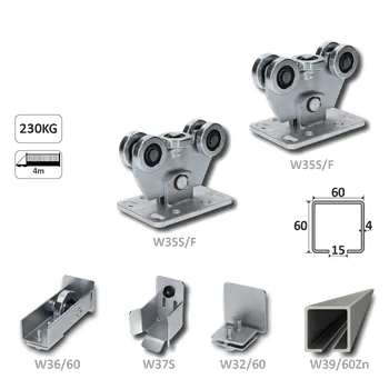 Příslušenství pro plot Samonos do 230 kg/ 4 m, profil 60 x 60 x 4 mm, Zn