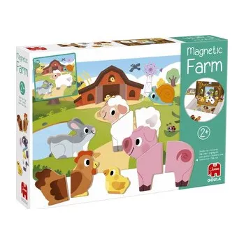 Układanka magnetyczna Farma 12 zwierząt Goula