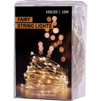 LED páska KIK Dekorativní drátěná svítidla LED 10m 100LED multicolour