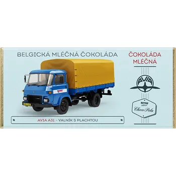 Čokoláda CHOCO POLA - Avia A31 valník s plachtou - mléčná čokoláda 100g