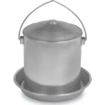 Napájecí kbelík pro drůbež, kovový, 5 litrů - GAUN 12051