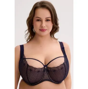 Podprsenka Polovyztužená podprsenka Gaia Veda Tmavě modrá 65G