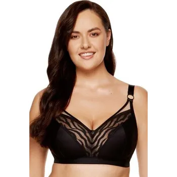 Podprsenka Nevyztužená podprsenka Gorteks Serena/B2 - bez kostice Černo-béžová 70K