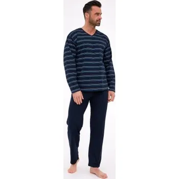 Pánské pyžamo Cornette Various 139/46 - výstřih do V Tmavě modrá L
