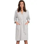 Dámský župan Italian Fashion Karla - tříčtvrteční rukáv Světle šedá 2XL