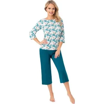 Oblečení a móda Dámské 3/4 pyžamo Donna Irmina - viskóza Mořská zeleň S(36)