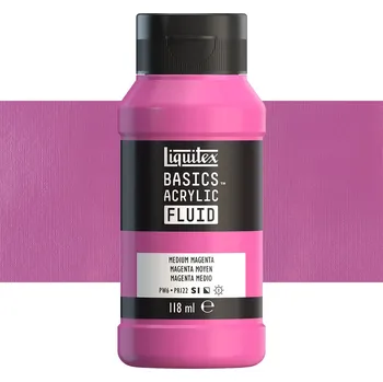 Výtvarná barva Akrylová barva Liquitex Basics Fluid - Medium Magenta