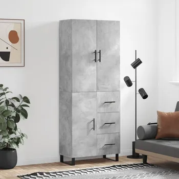 Organizace kuchyně vidaXL Skříň highboard 69,5 x 34 x 180 cm kompozitní dřevo [3195929] Barva: Betonová šedá