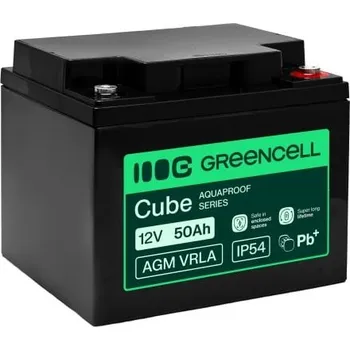 Baterie k notebooku Green Cell AGM VRLA 12V 50Ah bezúdržbová baterie pro UPS napájení, rozměry (197x166x170mm)
