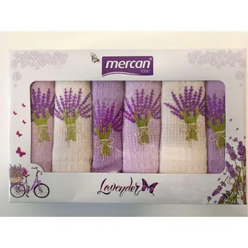 Utěrka Utěrky v dárkovém balení LEVANDULE set 6ks