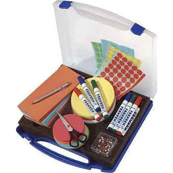 Úložný box Franken MINI moderační kufřík plast počet dílů: 1100 31 cm x 6 cm x 34.5 mm modrá, transparentní