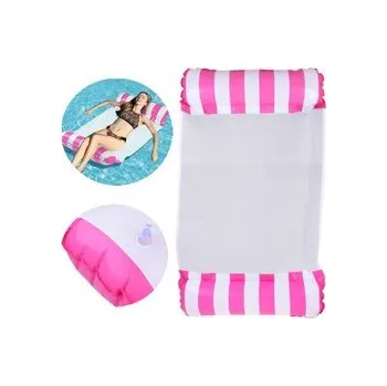 Nafukovací růžová matrace na plavání Vodní houpací síť do bazénu a na pláž SP0758 univerzální