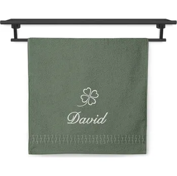 Ručník Ručník se jménem ratanika khaki 50x100 Čtyřlístek