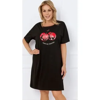 Dámská noční košile Noční košile Italian Fashion Cherry - bavlna Černá 2XL