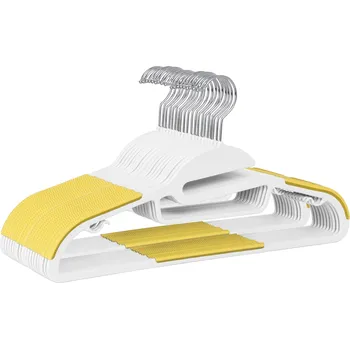 Věšák Sada 20 ks ramínek FLEXI bílo-žlutá