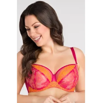 Podprsenka Nevyztužená podprsenka Gorsenia K858 Show Time Sytě červená (amarant) 90D