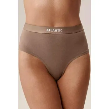 Dámské spodní prádlo 3 PACK kalhotky Atlantic 3CLP-009B - vyšší pas Béžová-ecru L