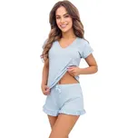 Dámské krátké pyžamo Donna Iza - viskóza Světle modrá L(40)