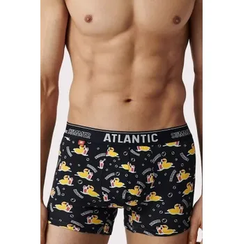 Boxerky 2 PACK boxerky Atlantic 2MHH-007/25 - kachničky Tmavěmodrá-růžová L