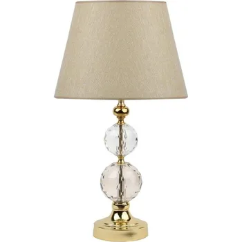 Lampička Stolní lampa GOLD CRYSTAL 1xE27/40W/230V béžová/zlatá