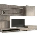 Autronic Obývací stěna 300x59x210cm, mdf, hnědá, 9HQ08