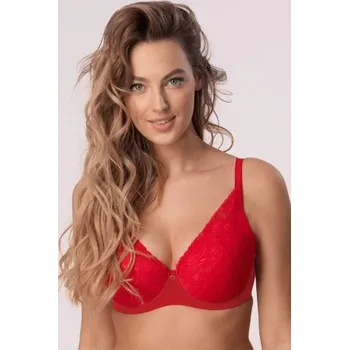 Dámské spodní prádlo Push-up podprsenka mefemi Laura - s krajkou Červená 75E