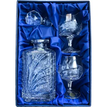 Sklenice ONTE CRYSTAL Sada na rum (brandy) se skleničkami 250ml, Kometa Varianty setu: Karafa + 2 skleničky