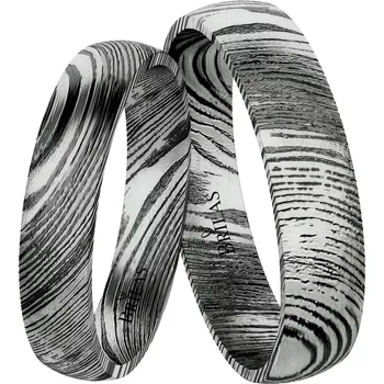 Prsten Veneta Damascus Steel - snubní prsteny z chirurgické oceli