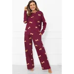 Dámské pyžamo Italian Fashion Kwadro - bavlna Bordó L