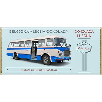 Čokoláda CHOCO POLA - Škoda 706 RTO CAR Historický autobus - mléčná čokoláda 100g,