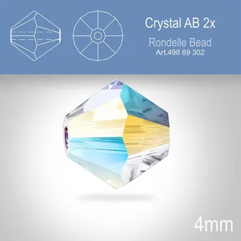 Dětské zboží PRECIOSA Bicone MC BEAD (sluníčko) velikost 4mm. Barva CRYSTAL AURORE BOREALE 2x. Balení 30ks .
