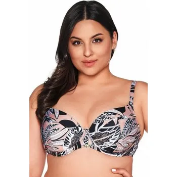 Dámské plavky Vyztužený horní díl plavek Ava Lingerie SK-220 Černo-béžová 105C