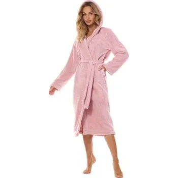 Dámský župan Hřejivý dámský župan LaL 2412 Night Světle růžová XL