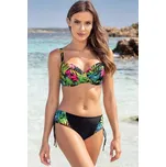 Dvoudílné plavky Etna CD-28/W-701 Černo-barevná 95E/4XL