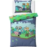 Carbotex dětské povlečení bavlna Minecraft Vzhůru do Boje 140x200, 70x90 cm 245325934