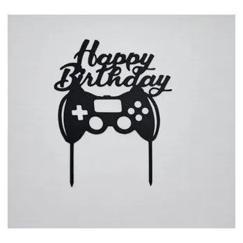 Jedlá dekorace na dort Herní ovladač zápich do dortu