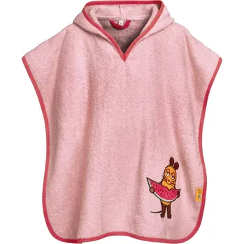 Dívčí oblečení Dětské froté pončo s kapucí Playshoes myška růžová
