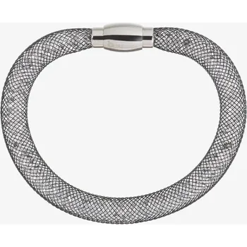 Náramek Preciosa Náramek z chirurgické oceli Scarlette s českým křišťálem, černý 7251 20